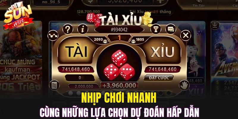Nhịp chơi nhanh cùng những lựa chọn dự đoán hấp dẫn 
